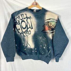 Pennywise Clown Sweater Youth Large Gray Boutique IT Horror Gildan